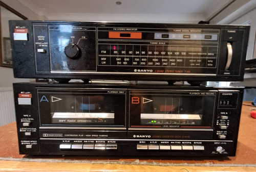 Sanyo double cassette player - sanyo,